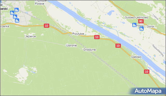 mapa Grodzyna, Grodzyna na mapie Targeo