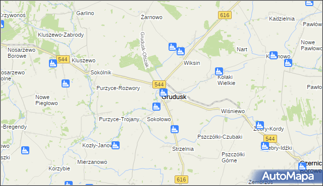 mapa Grudusk, Grudusk na mapie Targeo