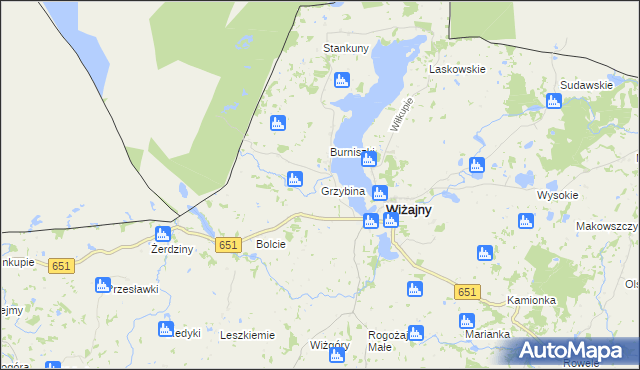 mapa Grzybina, Grzybina na mapie Targeo