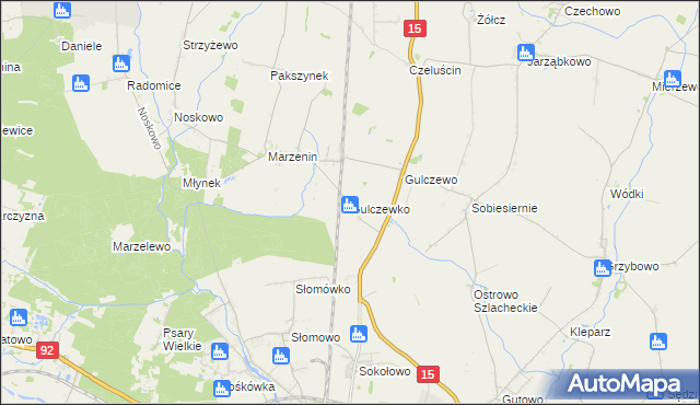 mapa Gulczewko, Gulczewko na mapie Targeo