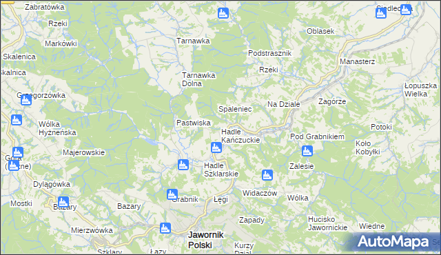 mapa Hadle Kańczuckie, Hadle Kańczuckie na mapie Targeo