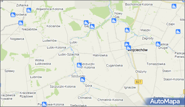 mapa Halinówka, Halinówka na mapie Targeo