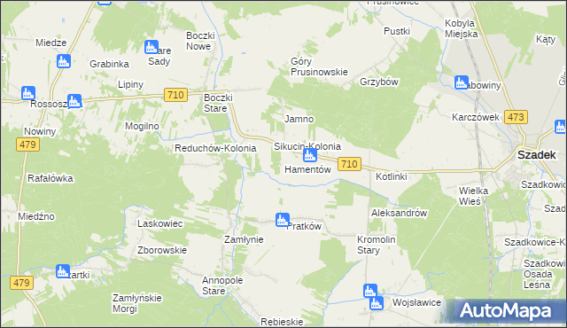mapa Hamentów, Hamentów na mapie Targeo