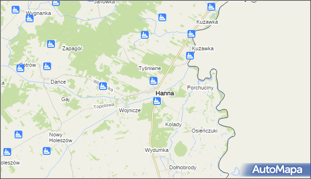 mapa Hanna, Hanna na mapie Targeo