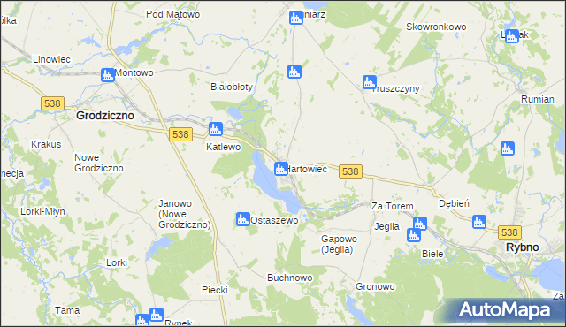 mapa Hartowiec, Hartowiec na mapie Targeo