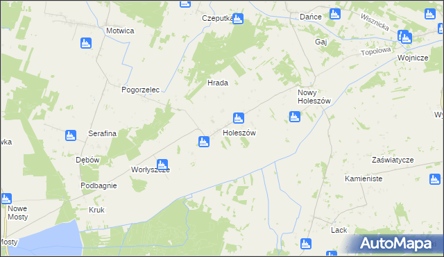 mapa Holeszów, Holeszów na mapie Targeo