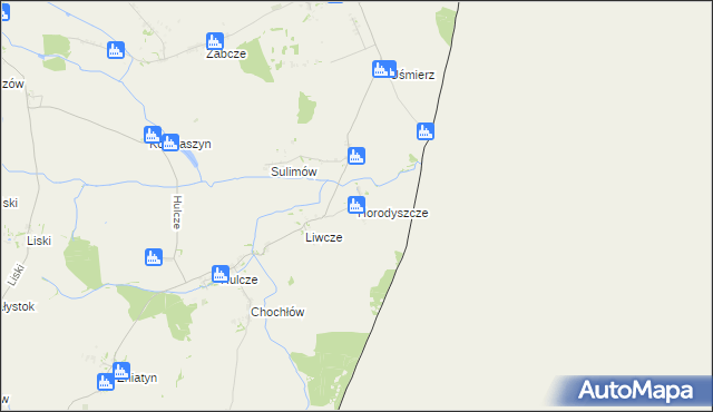 mapa Horodyszcze gmina Dołhobyczów, Horodyszcze gmina Dołhobyczów na mapie Targeo