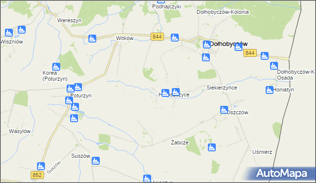 mapa Horoszczyce, Horoszczyce na mapie Targeo