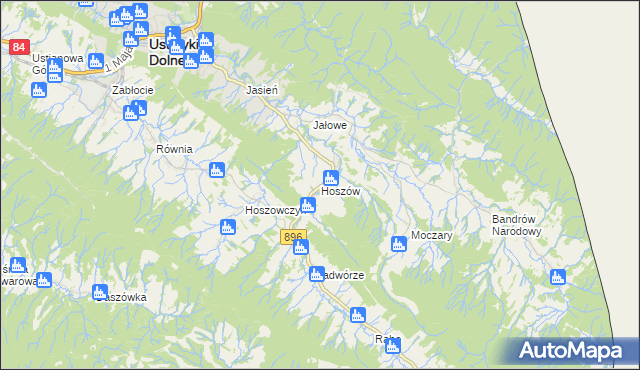 mapa Hoszów, Hoszów na mapie Targeo