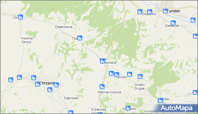 mapa Huta Turobińska, Huta Turobińska na mapie Targeo