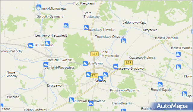 mapa Idźki Średnie, Idźki Średnie na mapie Targeo