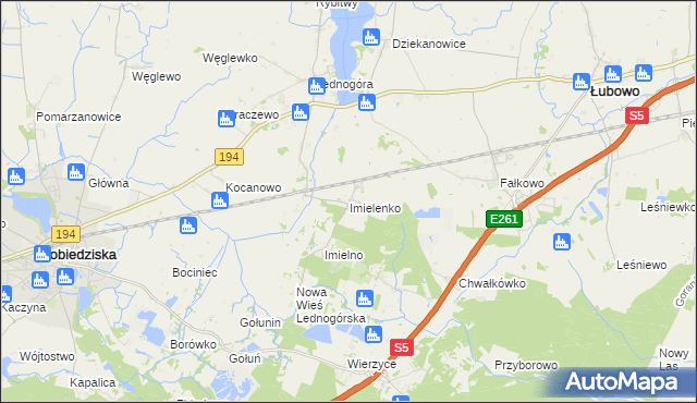 mapa Imielenko, Imielenko na mapie Targeo