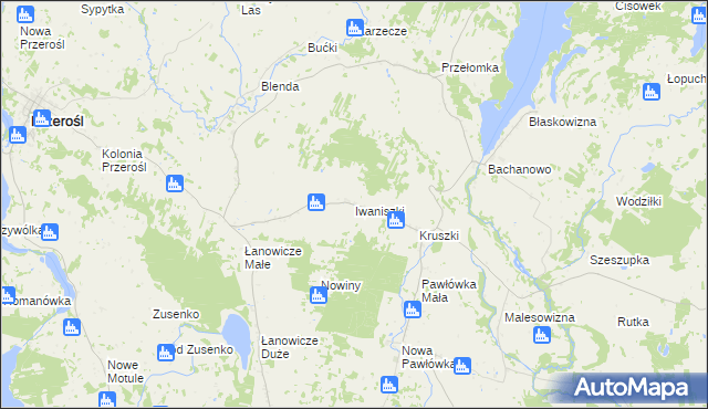 mapa Iwaniszki, Iwaniszki na mapie Targeo