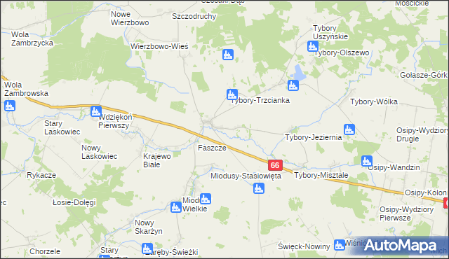mapa Jabłonka-Świerczewo, Jabłonka-Świerczewo na mapie Targeo