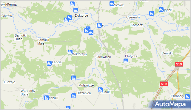 mapa Jacewicze, Jacewicze na mapie Targeo