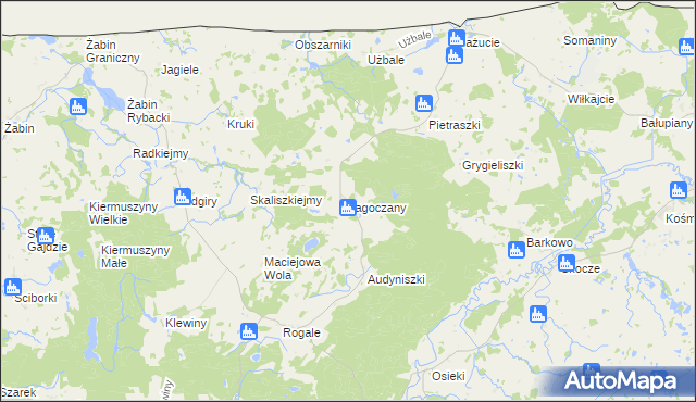 mapa Jagoczany, Jagoczany na mapie Targeo