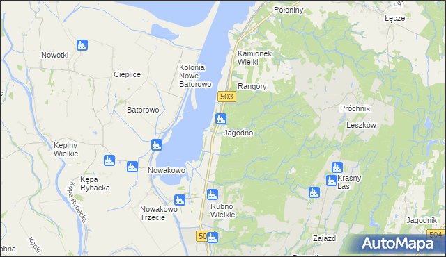 mapa Jagodno gmina Elbląg, Jagodno gmina Elbląg na mapie Targeo