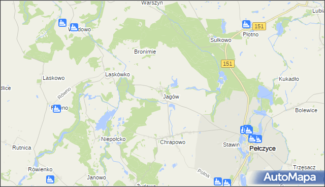 mapa Jagów, Jagów na mapie Targeo