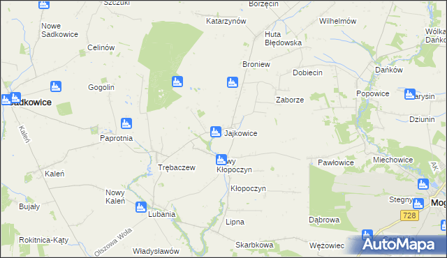 mapa Jajkowice, Jajkowice na mapie Targeo