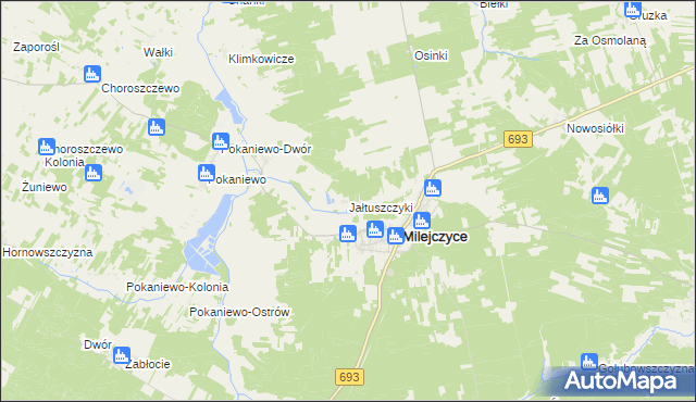 mapa Jałtuszczyki, Jałtuszczyki na mapie Targeo