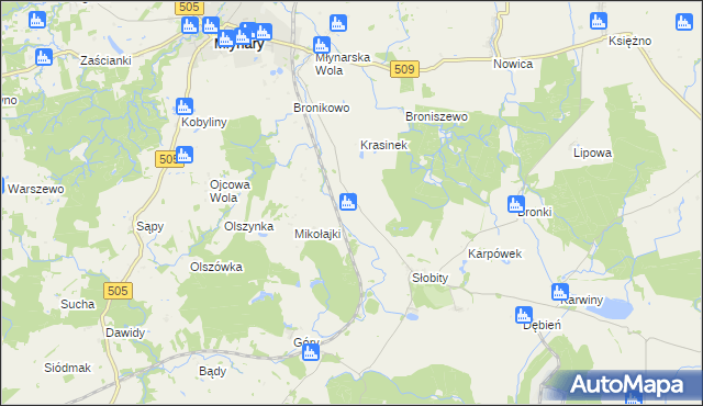 mapa Janiki Pasłęckie, Janiki Pasłęckie na mapie Targeo