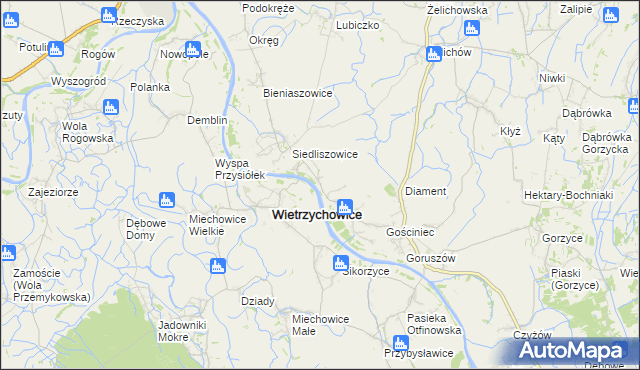 mapa Janikowice gmina Żabno, Janikowice gmina Żabno na mapie Targeo