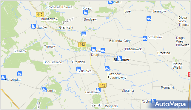 mapa Janków Trzeci gmina Blizanów, Janków Trzeci gmina Blizanów na mapie Targeo