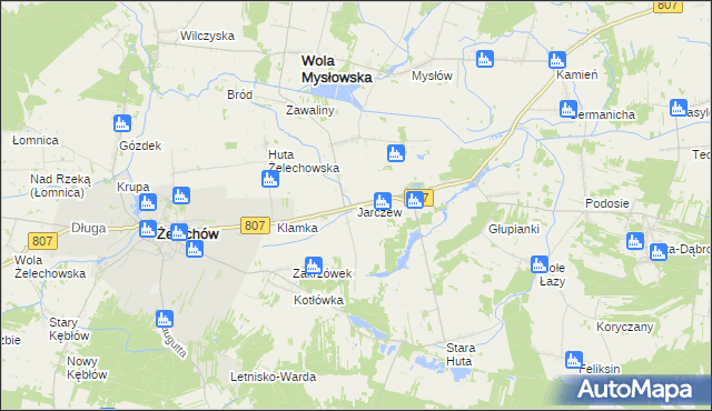 mapa Jarczew, Jarczew na mapie Targeo