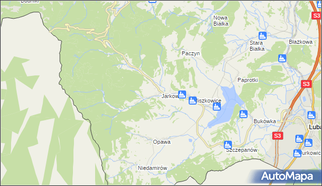 mapa Jarkowice, Jarkowice na mapie Targeo