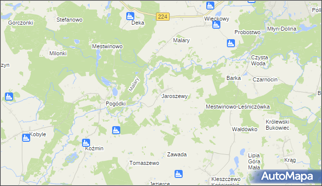 mapa Jaroszewy, Jaroszewy na mapie Targeo
