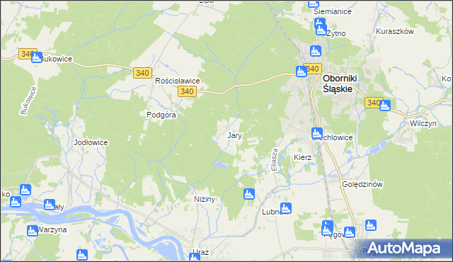 mapa Jary, Jary na mapie Targeo