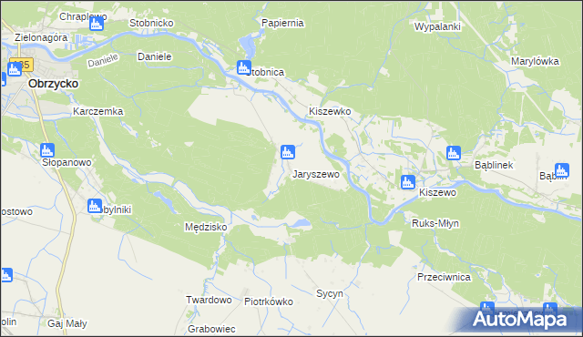 mapa Jaryszewo, Jaryszewo na mapie Targeo