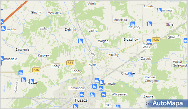 mapa Jarzębia Łąka, Jarzębia Łąka na mapie Targeo