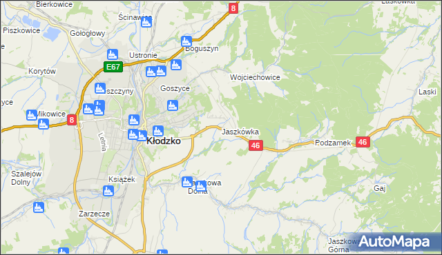 mapa Jaszkówka, Jaszkówka na mapie Targeo