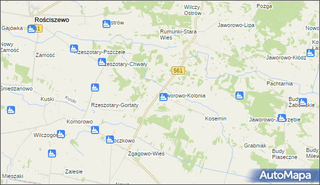 mapa Jaworowo-Kolonia, Jaworowo-Kolonia na mapie Targeo
