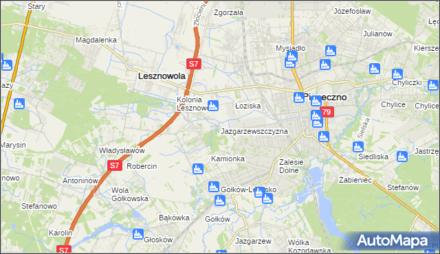 mapa Jazgarzewszczyzna, Jazgarzewszczyzna na mapie Targeo