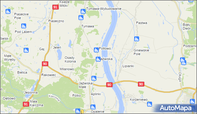 mapa Jaźwiska, Jaźwiska na mapie Targeo