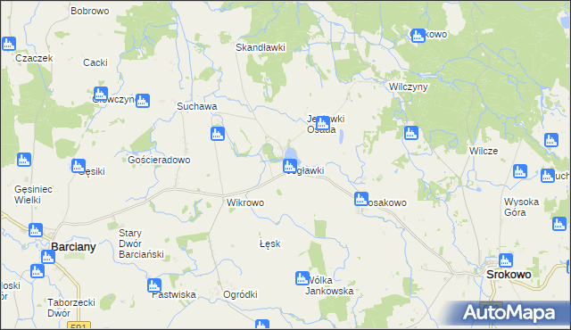 mapa Jegławki, Jegławki na mapie Targeo