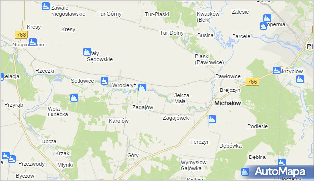 mapa Jelcza Wielka, Jelcza Wielka na mapie Targeo