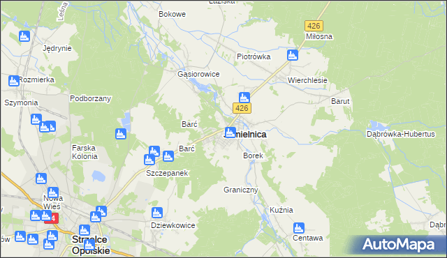 mapa Jemielnica, Jemielnica na mapie Targeo