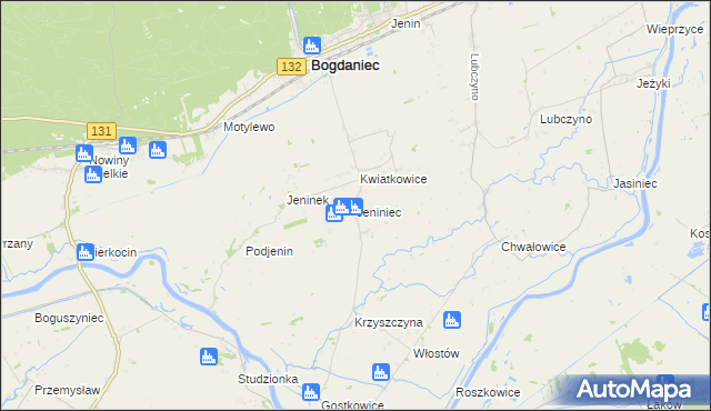mapa Jeniniec, Jeniniec na mapie Targeo