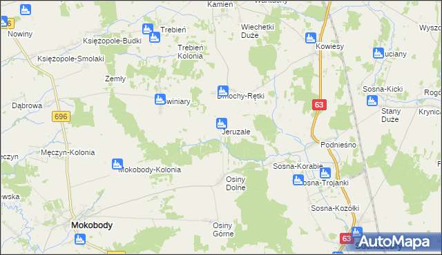 mapa Jeruzale, Jeruzale na mapie Targeo