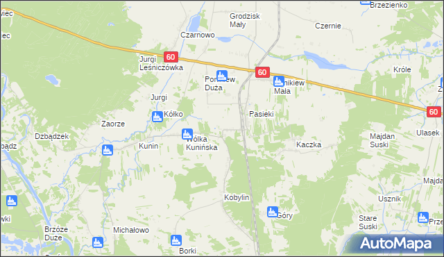 mapa Józefowo gmina Goworowo, Józefowo gmina Goworowo na mapie Targeo