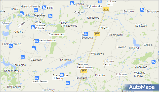 mapa Józefowo gmina Lubraniec, Józefowo gmina Lubraniec na mapie Targeo