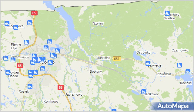 mapa Jurkiszki, Jurkiszki na mapie Targeo