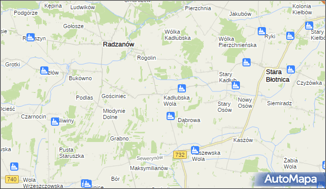 mapa Kadłubska Wola, Kadłubska Wola na mapie Targeo