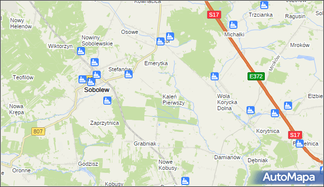 mapa Kaleń Pierwszy, Kaleń Pierwszy na mapie Targeo