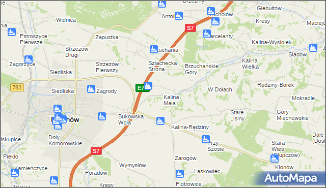 mapa Kalina Mała, Kalina Mała na mapie Targeo