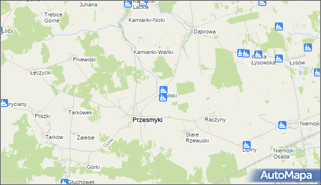 mapa Kaliski gmina Przesmyki, Kaliski gmina Przesmyki na mapie Targeo