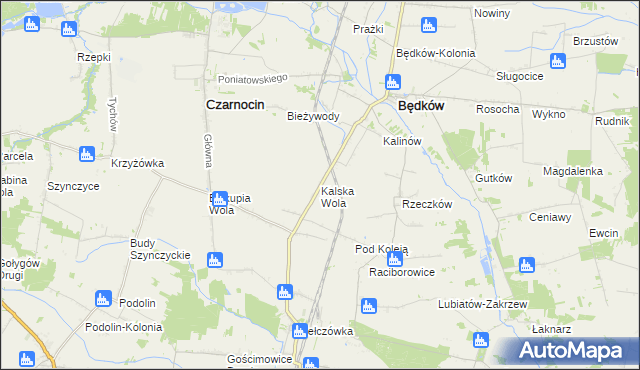 mapa Kalska Wola, Kalska Wola na mapie Targeo